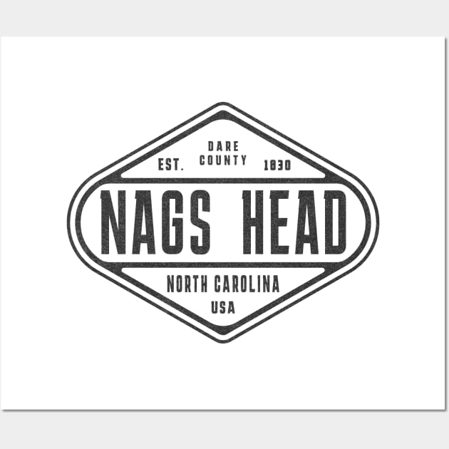 Nags Head, NC Summertime Weathered Sign Wall Art by Contentarama